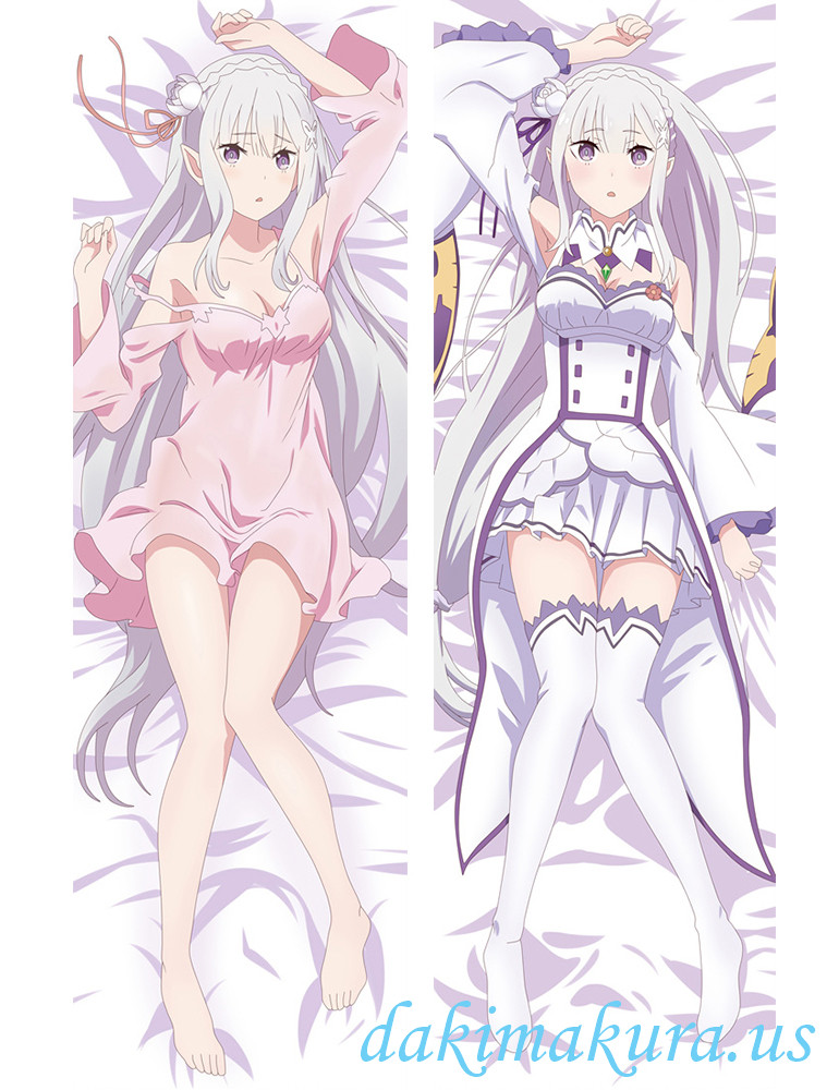 Emilia - Re Zero Anime Dakimakura Japanese Hugging Body Pillow Cover